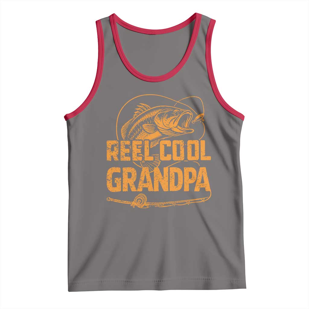 Reel Cool Grandpa Tank Top Funny Fishing Fisherman Fathers Day