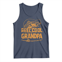 Reel Cool Grandpa Tank Top Funny Fishing Fisherman Fathers Day