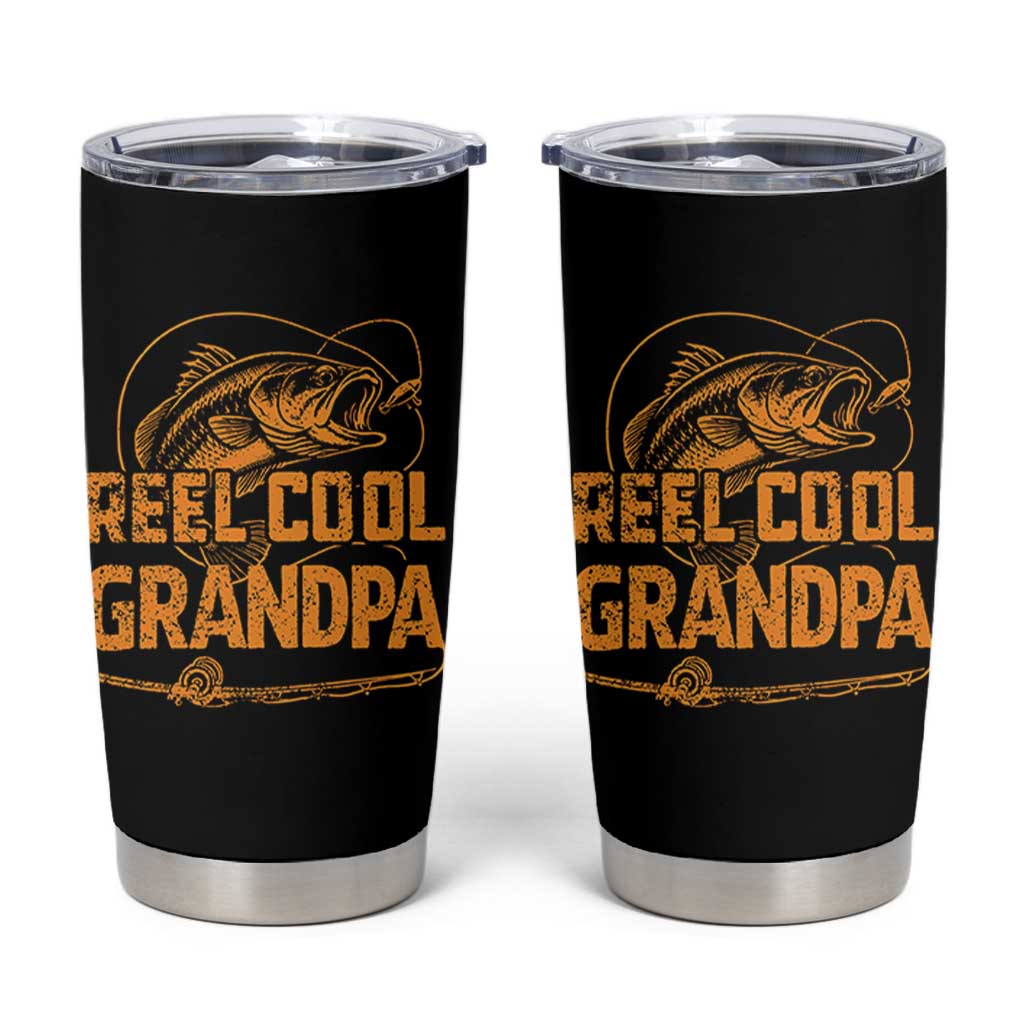 Reel Cool Grandpa Tumbler Cup Funny Fishing Fisherman Fathers Day