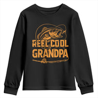 Reel Cool Grandpa Youth Sweatshirt Funny Fishing Fisherman Fathers Day
