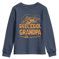 Reel Cool Grandpa Youth Sweatshirt Funny Fishing Fisherman Fathers Day
