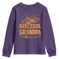 Reel Cool Grandpa Youth Sweatshirt Funny Fishing Fisherman Fathers Day