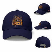 Reel Cool Uncle Baseball Cap Funny Fishing Fisherman Fathers Day