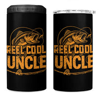 Reel Cool Uncle 4 in 1 Can Cooler Tumbler Funny Fishing Fisherman Fathers Day