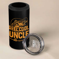 Reel Cool Uncle 4 in 1 Can Cooler Tumbler Funny Fishing Fisherman Fathers Day