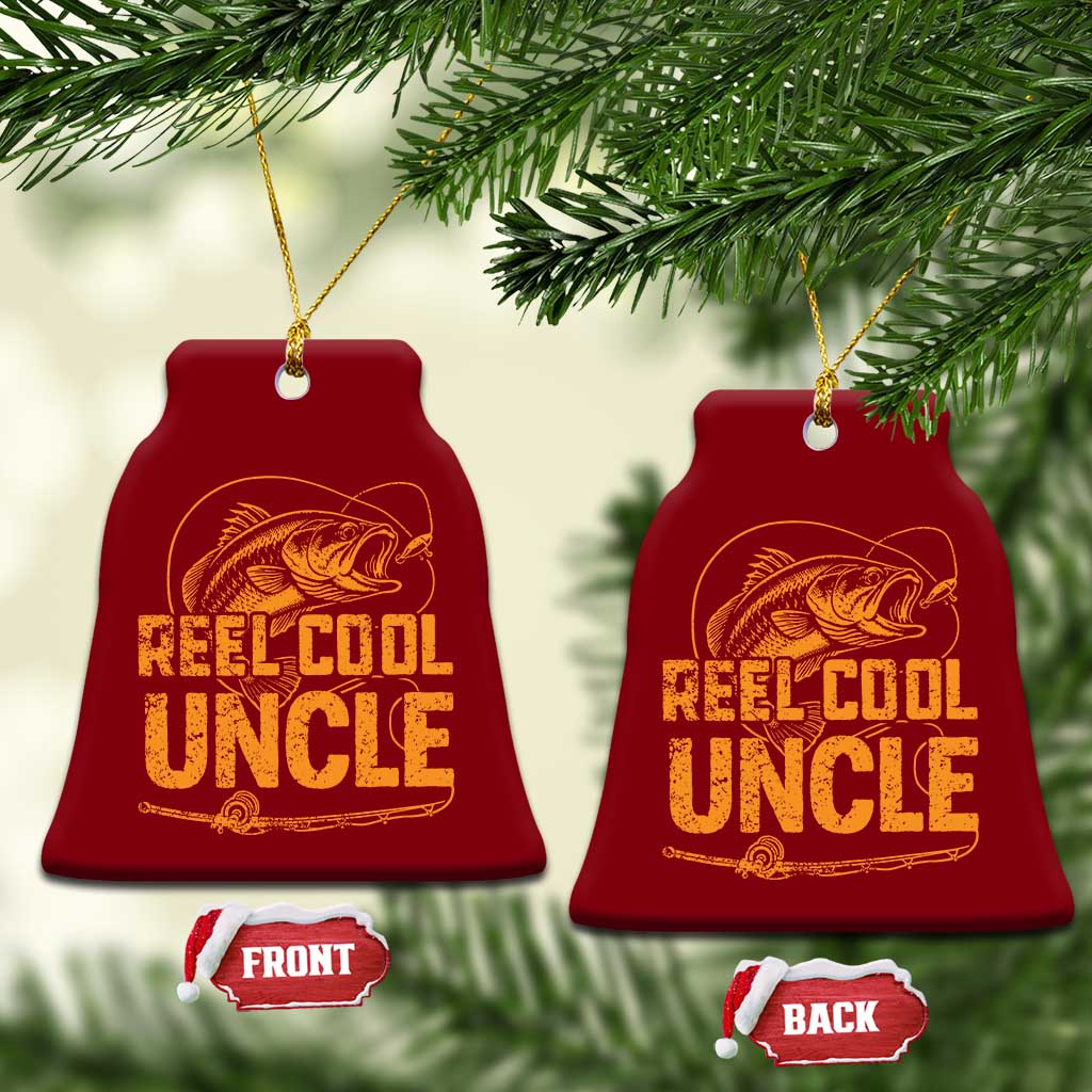 Reel Cool Uncle Ceramic Ornament Funny Fishing Fisherman Fathers Day