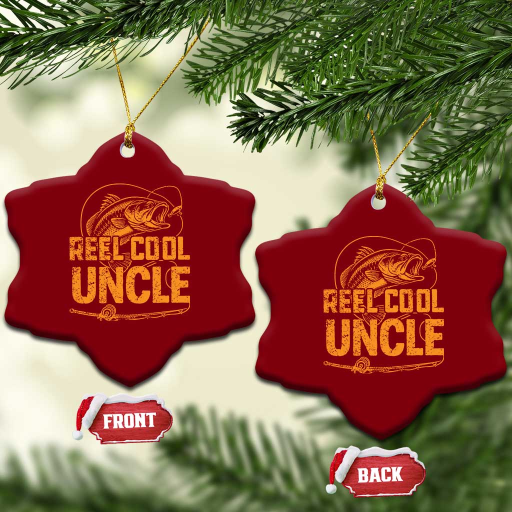 Reel Cool Uncle Ceramic Ornament Funny Fishing Fisherman Fathers Day