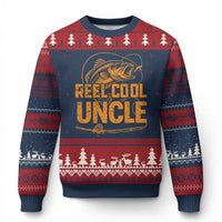 Reel Cool Uncle Ugly Christmas Sweater Funny Fishing Fisherman Fathers Day