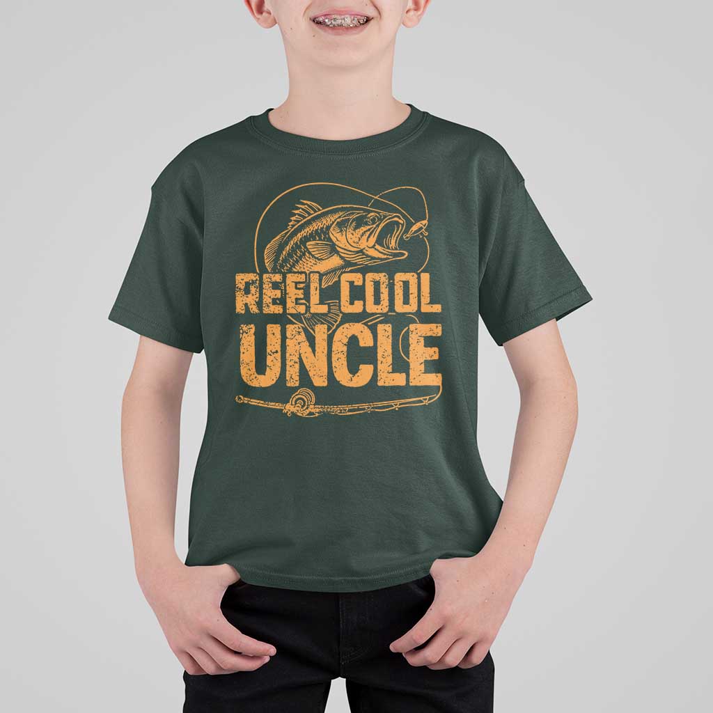 Reel Cool Uncle T Shirt For Kid Funny Fishing Fisherman Fathers Day