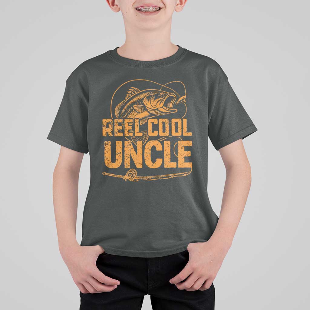 Reel Cool Uncle T Shirt For Kid Funny Fishing Fisherman Fathers Day