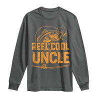 Reel Cool Uncle Long Sleeve Shirt Funny Fishing Fisherman Fathers Day