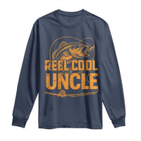 Reel Cool Uncle Long Sleeve Shirt Funny Fishing Fisherman Fathers Day