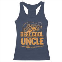 Reel Cool Uncle Racerback Tank Top Funny Fishing Fisherman Fathers Day