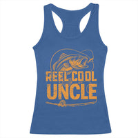 Reel Cool Uncle Racerback Tank Top Funny Fishing Fisherman Fathers Day