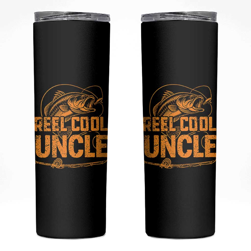 Reel Cool Uncle Skinny Tumbler Funny Fishing Fisherman Fathers Day