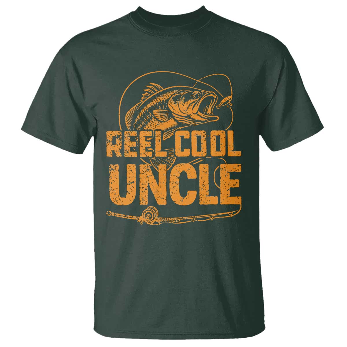 Reel Cool Uncle T Shirt Funny Fishing Fisherman Fathers Day