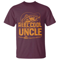 Reel Cool Uncle T Shirt Funny Fishing Fisherman Fathers Day