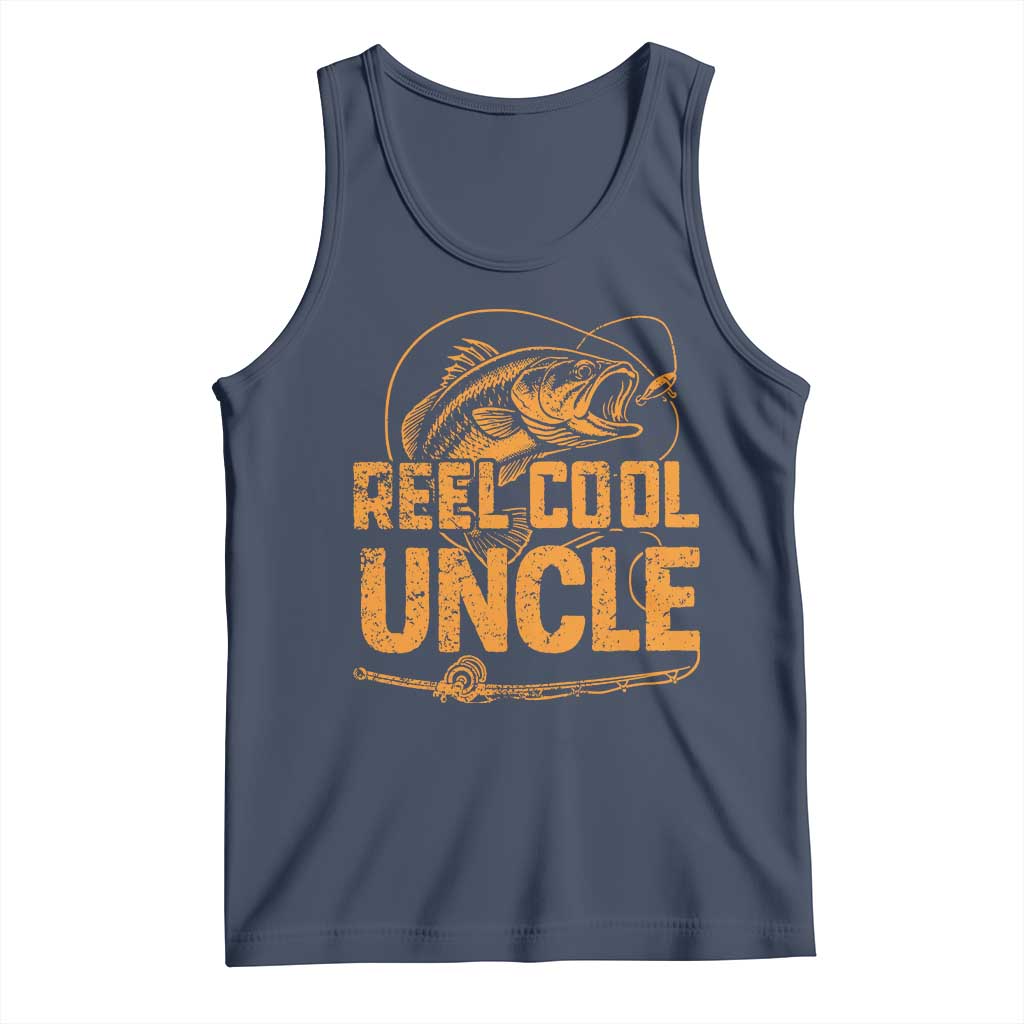 Reel Cool Uncle Tank Top Funny Fishing Fisherman Fathers Day