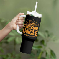 Reel Cool Uncle Tumbler With Handle Funny Fishing Fisherman Fathers Day