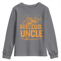 Reel Cool Uncle Youth Sweatshirt Funny Fishing Fisherman Fathers Day