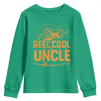 Reel Cool Uncle Youth Sweatshirt Funny Fishing Fisherman Fathers Day