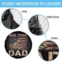 Reel Cool Dad Spare Tire Cover Funny Fishing USA Flag Patriotic Fisherman Fathers Day