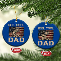 Reel Cool Dad Ceramic Ornament Funny Fishing USA Flag Patriotic Fisherman Fathers Day