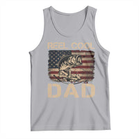 Reel Cool Dad Tank Top Funny Fishing USA Flag Patriotic Fisherman Fathers Day