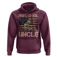 Reel Cool Uncle Hoodie Funny Fishing USA Flag Patriotic Fisherman Fathers Day