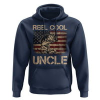 Reel Cool Uncle Hoodie Funny Fishing USA Flag Patriotic Fisherman Fathers Day