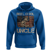 Reel Cool Uncle Hoodie Funny Fishing USA Flag Patriotic Fisherman Fathers Day