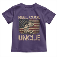 Reel Cool Uncle Toddler T Shirt Funny Fishing USA Flag Patriotic Fisherman Fathers Day