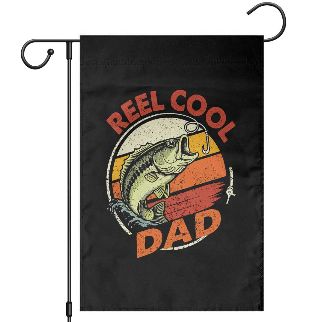 Reel Cool Dad Garden Flag Funny Fathers Day Fishing Lover Fisherman