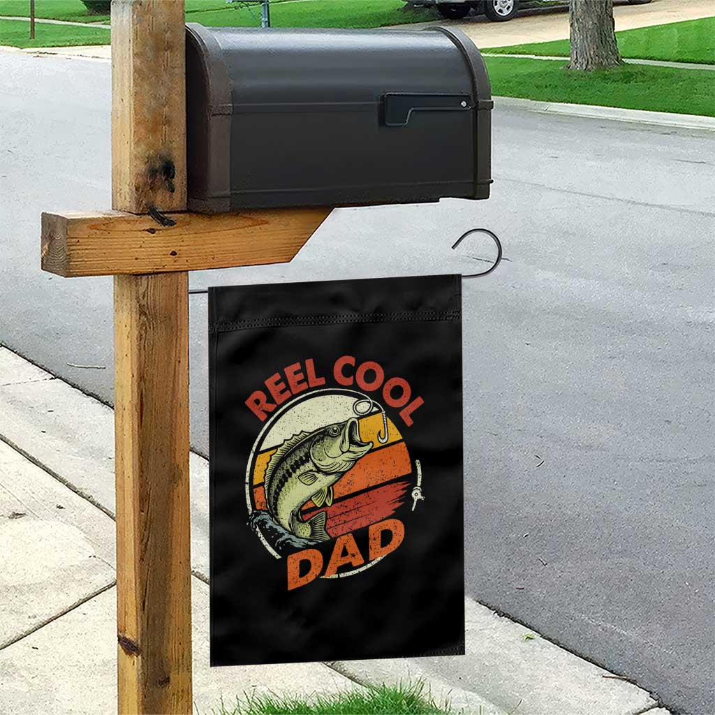 Reel Cool Dad Garden Flag Funny Fathers Day Fishing Lover Fisherman