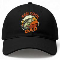 Reel Cool Dad Baseball Cap Funny Fathers Day Fishing Lover Fisherman