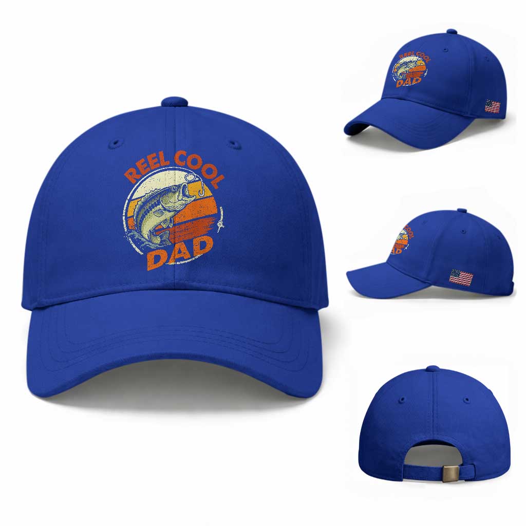 Reel Cool Dad Baseball Cap Funny Fathers Day Fishing Lover Fisherman