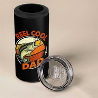 Reel Cool Dad 4 in 1 Can Cooler Tumbler Funny Fathers Day Fishing Lover Fisherman