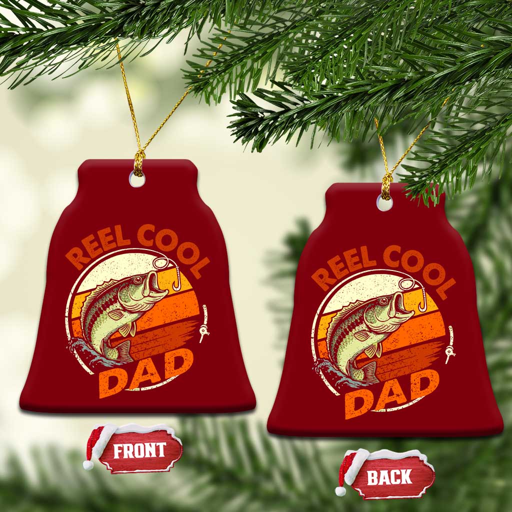 Reel Cool Dad Ceramic Ornament Funny Fathers Day Fishing Lover Fisherman