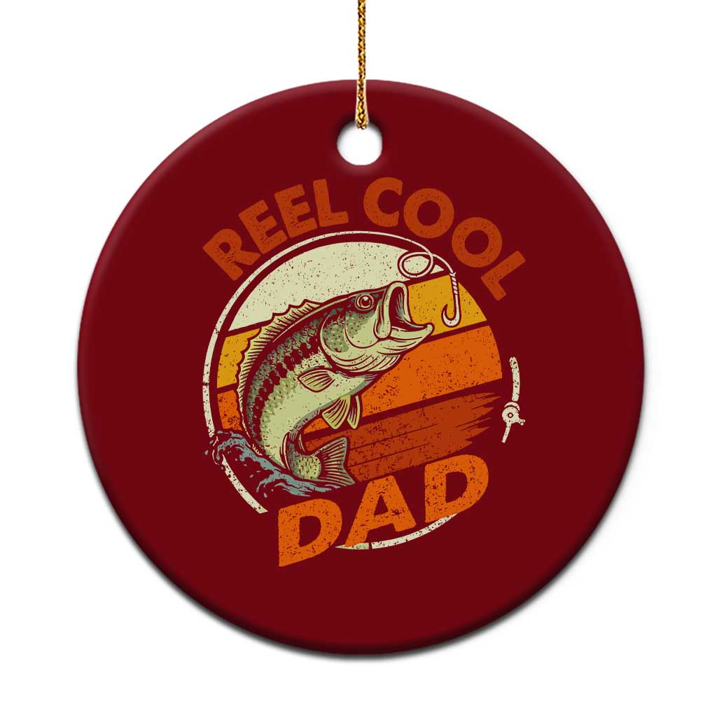 Reel Cool Dad Ceramic Ornament Funny Fathers Day Fishing Lover Fisherman