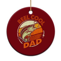 Reel Cool Dad Ceramic Ornament Funny Fathers Day Fishing Lover Fisherman