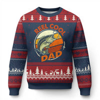 Reel Cool Dad Ugly Christmas Sweater Funny Fathers Day Fishing Lover Fisherman