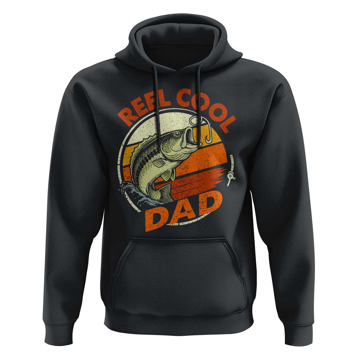 Reel Cool Dad Hoodie Funny Fathers Day Fishing Lover Fisherman