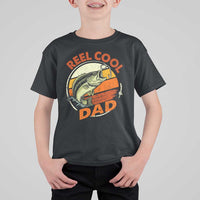 Reel Cool Dad T Shirt For Kid Funny Fathers Day Fishing Lover Fisherman