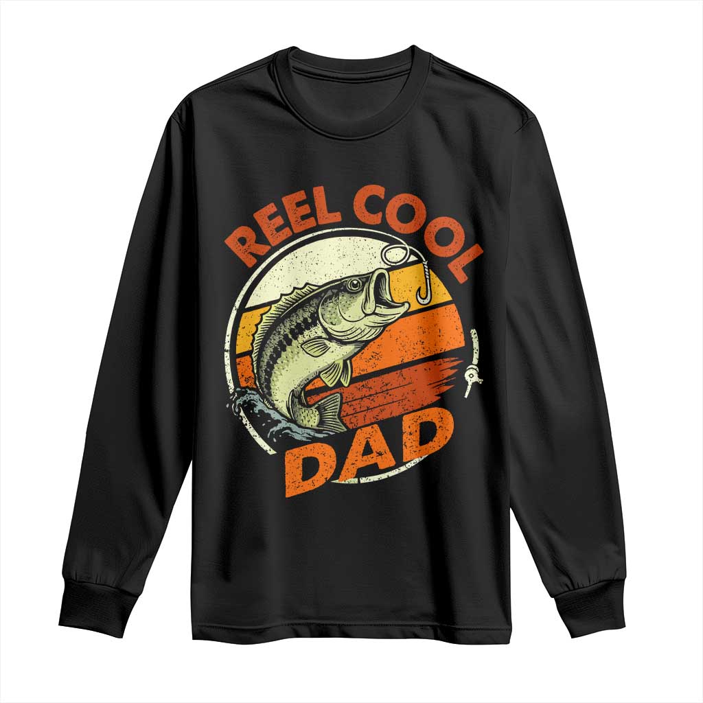 Reel Cool Dad Long Sleeve Shirt Funny Fathers Day Fishing Lover Fisherman