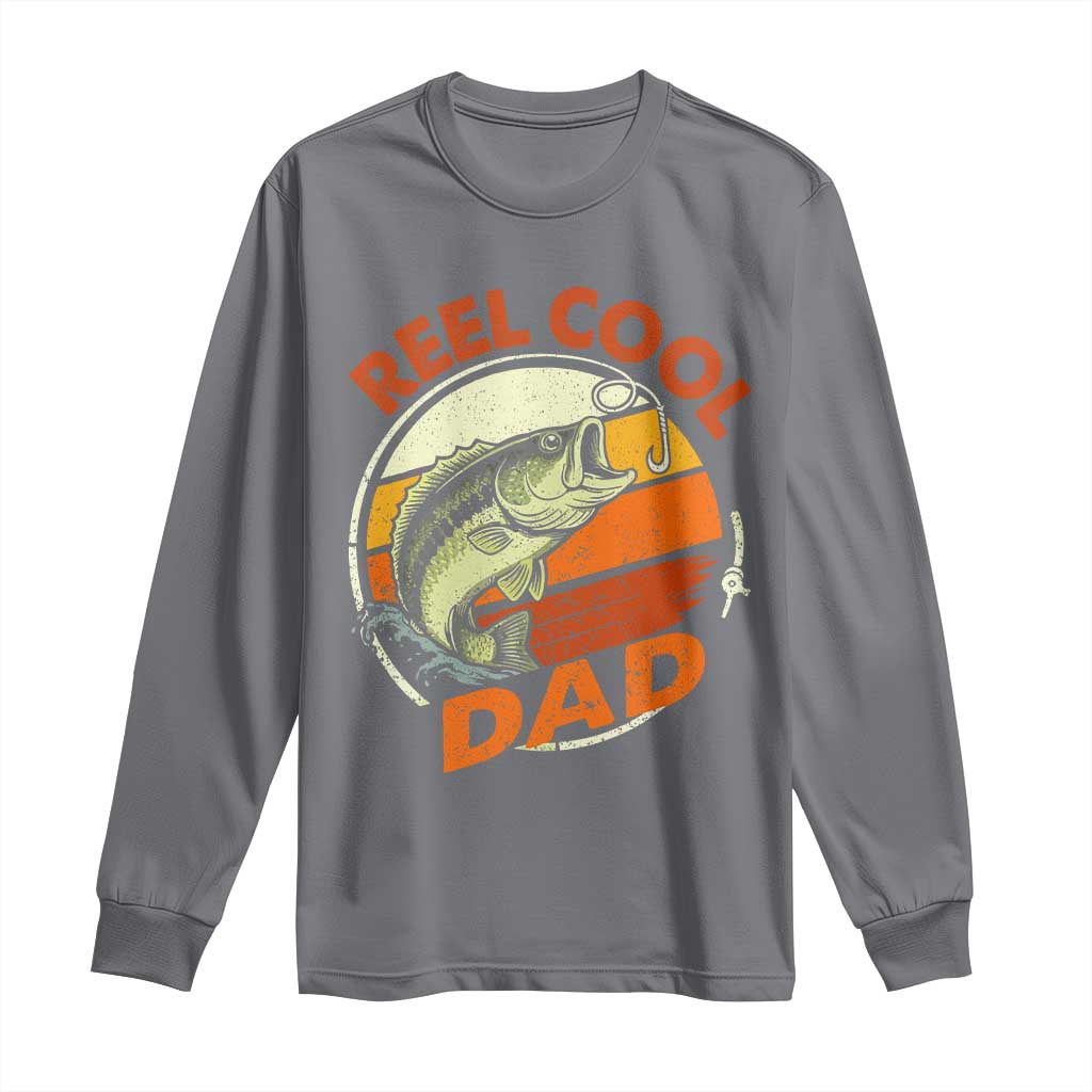 Reel Cool Dad Long Sleeve Shirt Funny Fathers Day Fishing Lover Fisherman