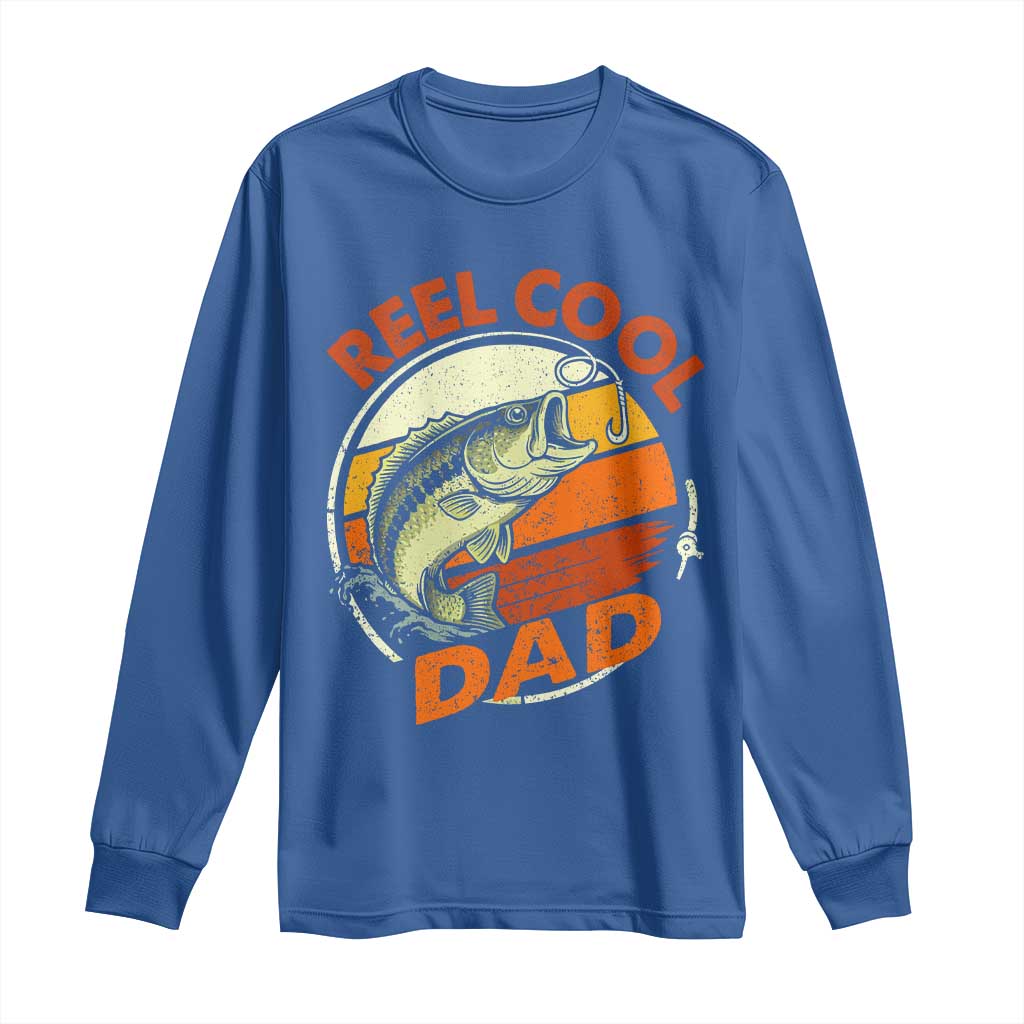 Reel Cool Dad Long Sleeve Shirt Funny Fathers Day Fishing Lover Fisherman