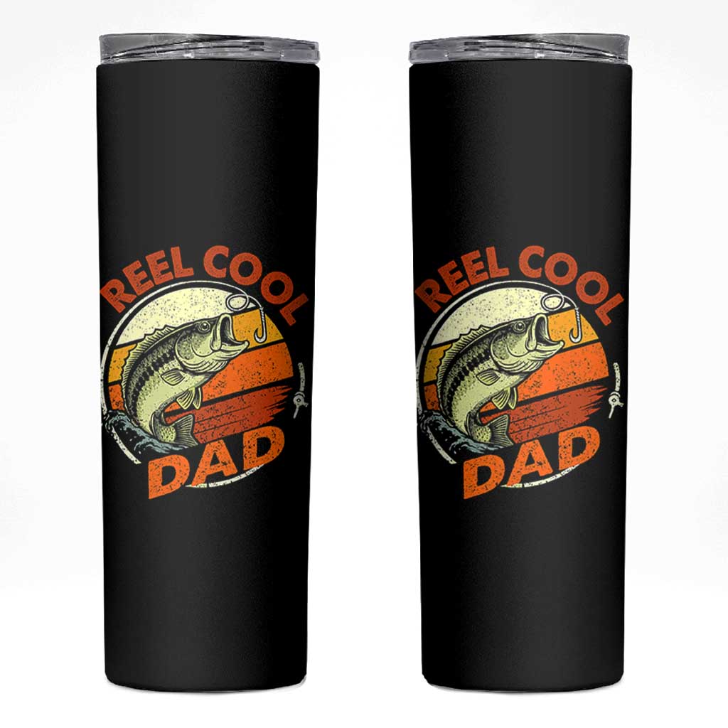 Reel Cool Dad Skinny Tumbler Funny Fathers Day Fishing Lover Fisherman