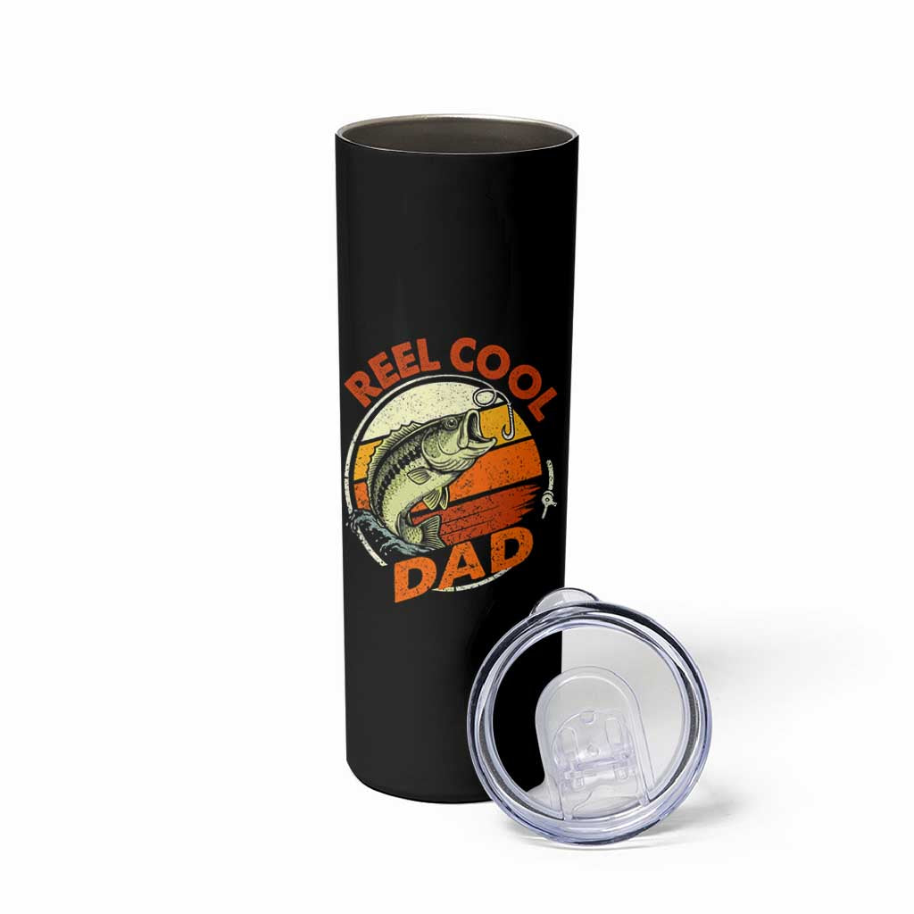 Reel Cool Dad Skinny Tumbler Funny Fathers Day Fishing Lover Fisherman
