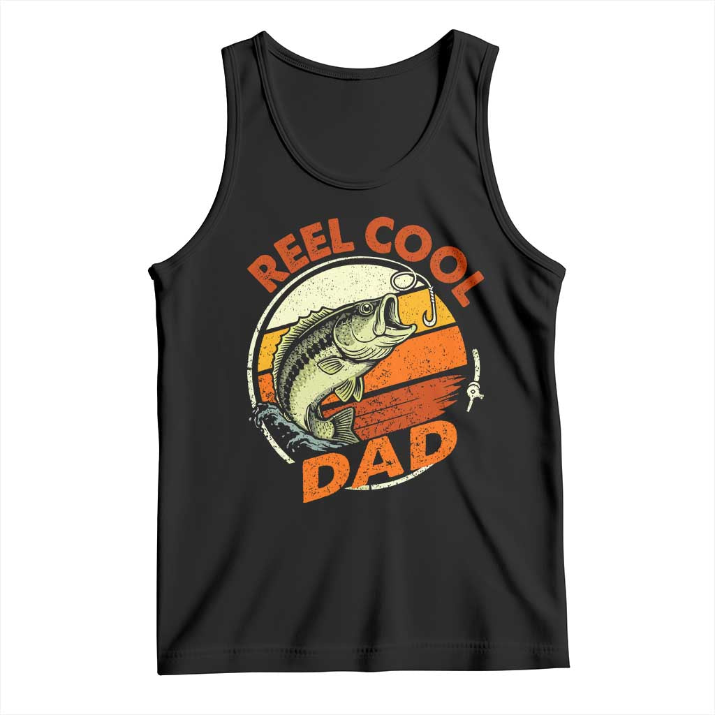 Reel Cool Dad Tank Top Funny Fathers Day Fishing Lover Fisherman