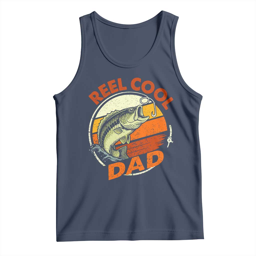 Reel Cool Dad Tank Top Funny Fathers Day Fishing Lover Fisherman